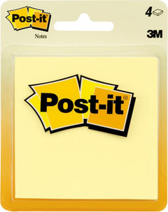 POST-IT 3x3 4PK SUN YELLOW